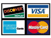 We Accept Visa, MasterCard, Discover, American Express, Google Checkout and Money Orders